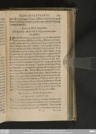 Epist. XII. Bruxellam. Ioanni Woverio, Sanctioris Aerarii Assessori.