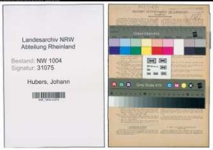 Entnazifizierung Johann Hubers , geb. 02.08.1895 (Klempner)