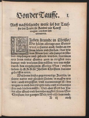 Von der Tauffe.