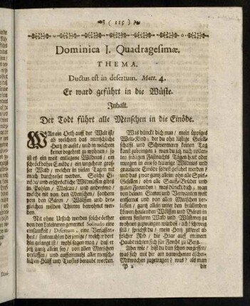 115-144, Dominica I. Quadragesimae. - Dominica III. Quadragesimae.
