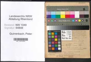 Entnazifizierung Peter Quirrenbach , geb. 11.12.1894 (Landwirt)