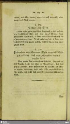 Zerbrochene meerschaumene Köpfe augenblicklich so gut zu kütten, daß man gleich wieder daraus rauchen kann (§ 320)