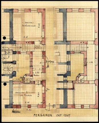 Handzeichnung Grundriss Anbau
