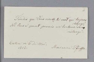 Marianne Pfeiffer. – Eutin, 06.05.1818