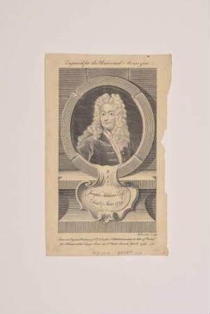 Bildnis Addison, Joseph (1672-1719), Politiker, Schriftsteller, Kritiker