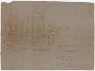 Philharmonie, Berlin-Tiergarten Außenanlage: Grundriss der Parkplätze (von Scharoun und Weber) 1:250 als Unterlage