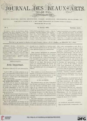 Nr. 1 (15 Janvier 1865)