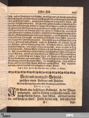 Sechs und zwanzigste Gespräch, am ersten Sonntag nach Ostern.