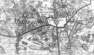 Moritzburg. Ausschnitt aus: Oberreit, Sect. Großenhain, 1841/43