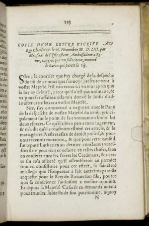 Copie D'une Lettre Escrite Au Roy Charles IX. ... par Monsieur de l'Isle ...