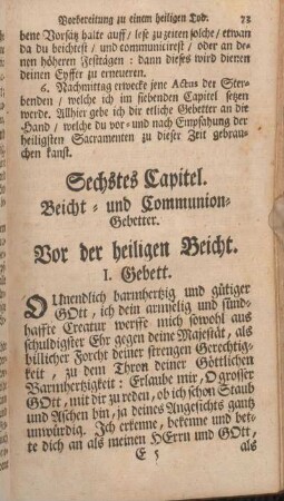 Sechstes Capitel. Beicht- und Communion-Gebetter.
