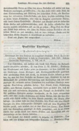 225-235 Praktische Theologie