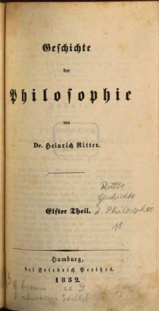 Geschichte der Philosophie, 11. Geschichte der christlichen Philosophie ; 7, Geschichte der neuern Philosophie ; 3
