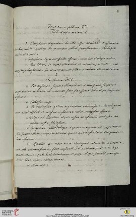 Thesensammlung: Tentamen philosophicum IV. Theologia rationalis