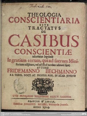 Theologia Conscientiaria Sive Tractatus De Casibus Conscientiae ...