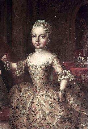 Kronprinz Karl Franz Joseph von Neapel und Sizilien und Prinzessin Marie Therese von Sizilien, spätere Kaiserin als Kinder