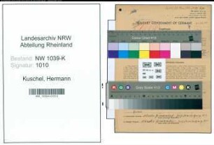 Entnazifizierung Hermann Kuschel , geb. 08.08.1909 (Angestellter)