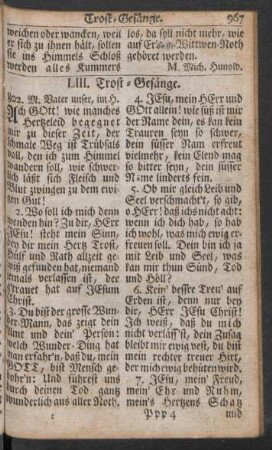 LIII. Trost-Gesänge