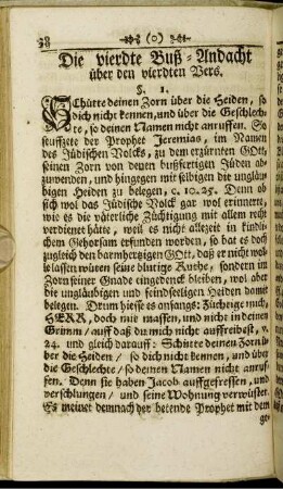 Die vierdte Buß-Andacht über den vierdten Vers.