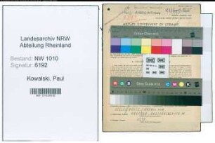 Entnazifizierung Paul Kowalski , geb. 03.06.1904 (Friseurmeister)