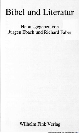 Bibel und Literatur