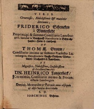 Exercitatio Politica De Optima Republica