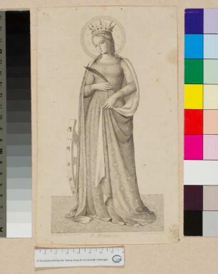 Die Hl. Katharina nach dem Altargemäldes von Fra Angelico für San Domenico Perugia