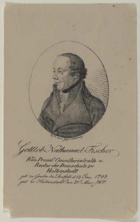 Bildnis des Gottlob Nathanael Fischer