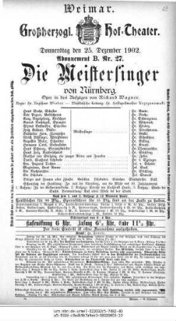 Die Meistersinger von Nürnberg