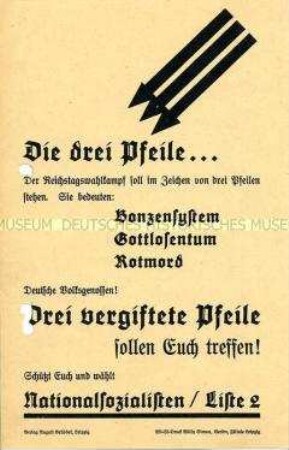 Aufruf zur Wahl der NSDAP in den Reichstag