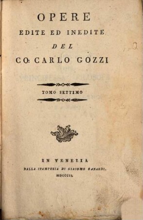 Opere edite ed inedite del Carlo Gozzi, 7