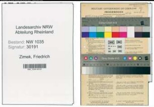 Entnazifizierung Friedrich Zimek , geb. 19.04.1903 (Bergmann)