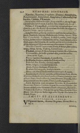 Faeces et excrementa diversarum rerum.