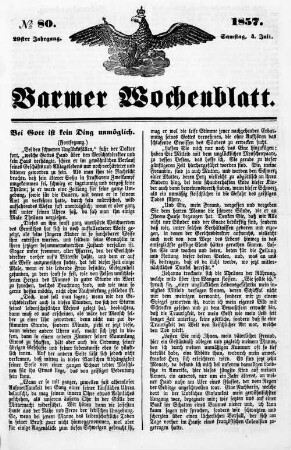 Barmer Wochenblatt. 1838-1859