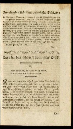 Zwey hundert acht und zwanzigstes Stück