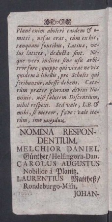 Nomina Respon-Dentium