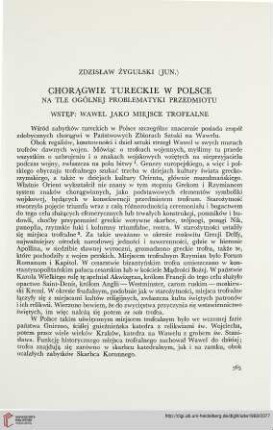 3: Chorągwie tureckie w Polsce : na tle ogólnej problematyki przedmiotu