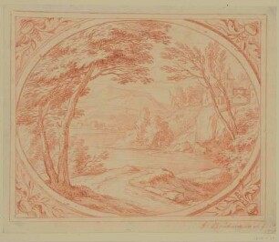 Landschaft mit einem See