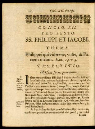 Concio XII. Pro Festo SS. Philippi Et Iacobi.
