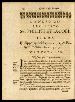 Concio XII. Pro Festo SS. Philippi Et Iacobi.