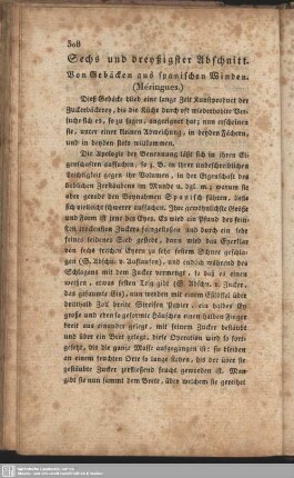 Sechs und dreyßigster Abschnitt. Von Gebäcken aus spanischen Winden (Méringues)
