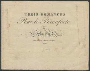Trois Romances Pour le Pianoforte