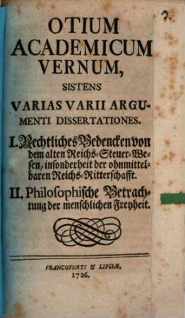 Otium academicum vernum