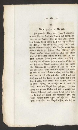 57. Vom goldnen Vogel.