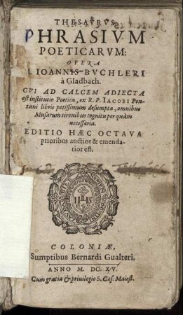 Thesaurus Phrasium Poeticarum