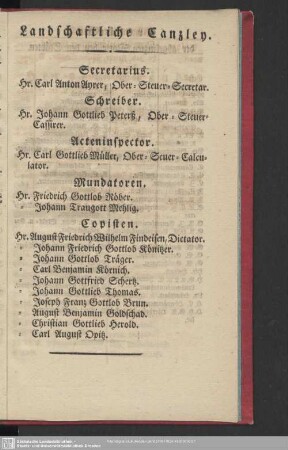 Landschaftliche Cantzley