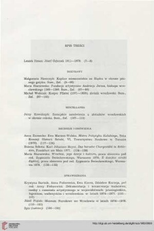Spis treści