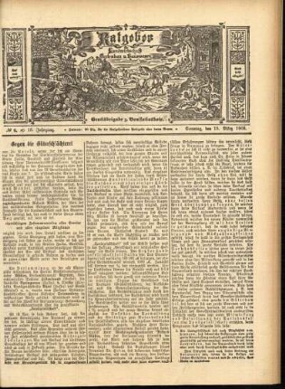 Ausgabe vom Sonntag, den 15. März 1908.