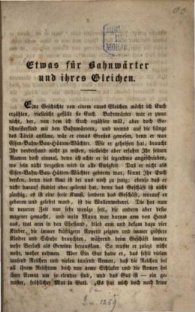 Etwas für Bahnwärter und ihres Gleichen