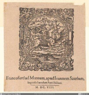 Druckermarke Saur, Johann / Fischer, Peter 